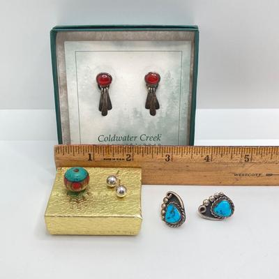 LOT 78: Sterling Earring Collection - Coldwater Creek, Mexico and More