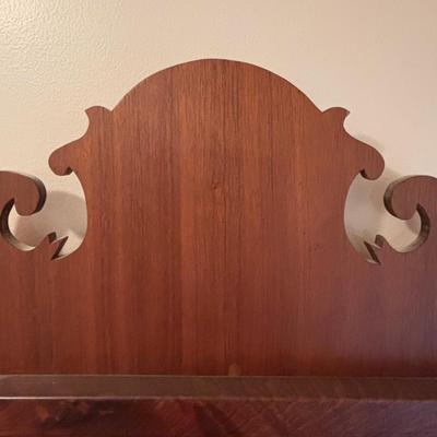 LOT 89: Hand Crafted Wood Framed Mirror along w/a Vintage Side Table
