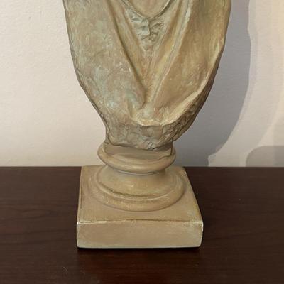LOT 91: Antique Hand-Crafted Scrapbook, 1991 Alva Studio Victorian Women Sculpture and a Framed Floral Needlework 1978 & More