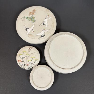 LOT 92: Trinket Box Collection: Lacquer, Wood & Pottery