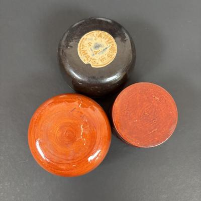 LOT 92: Trinket Box Collection: Lacquer, Wood & Pottery
