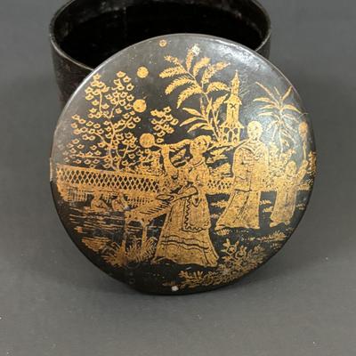 LOT 92: Trinket Box Collection: Lacquer, Wood & Pottery