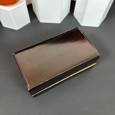 LOT 92: Trinket Box Collection: Lacquer, Wood & Pottery