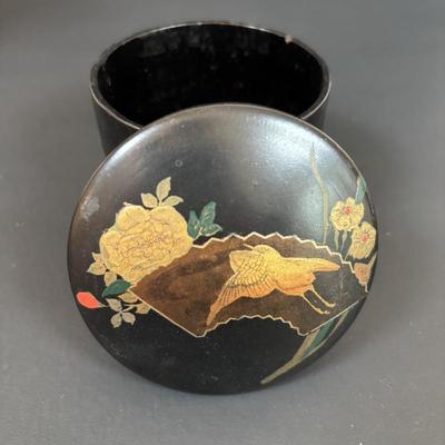 LOT 92: Trinket Box Collection: Lacquer, Wood & Pottery
