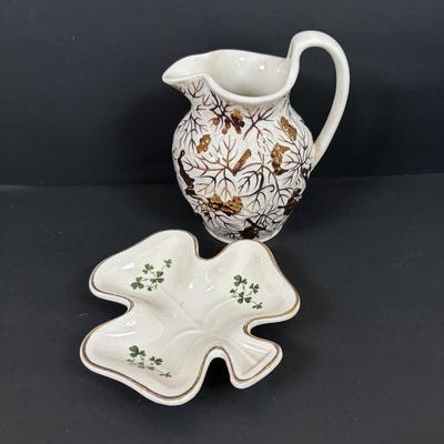 LOT 96: Vintage Porcelain Collection: Sporting Dogs Old Leeds Paragon England, Berwick Robin #980, Carrigaline Ireland Pottery, Vtg 50s...