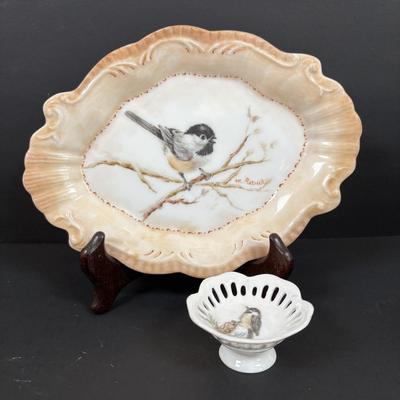 LOT 96: Vintage Porcelain Collection: Sporting Dogs Old Leeds Paragon England, Berwick Robin #980, Carrigaline Ireland Pottery, Vtg 50s...
