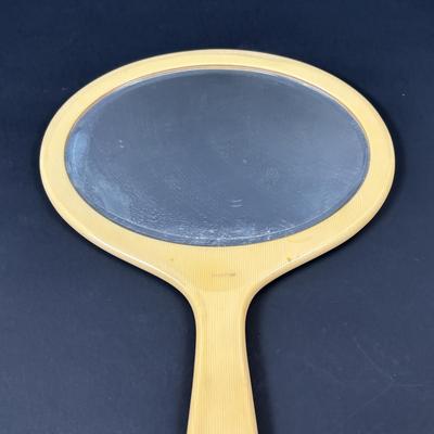 LOT 97: Pyralin Handheld Mirror, Perfume Bottle, Czechoslovakia, Cambridge Cuttery Pen Knife, TR Jewelry Box, Made in USA Compact,...