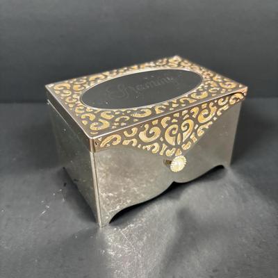 LOT 97: Pyralin Handheld Mirror, Perfume Bottle, Czechoslovakia, Cambridge Cuttery Pen Knife, TR Jewelry Box, Made in USA Compact,...