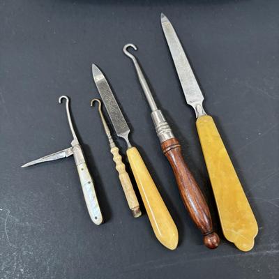LOT 97: Pyralin Handheld Mirror, Perfume Bottle, Czechoslovakia, Cambridge Cuttery Pen Knife, TR Jewelry Box, Made in USA Compact,...