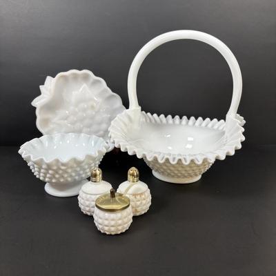 LOT 100: Vintage Milk Glass Collection