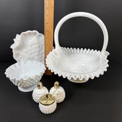 LOT 100: Vintage Milk Glass Collection
