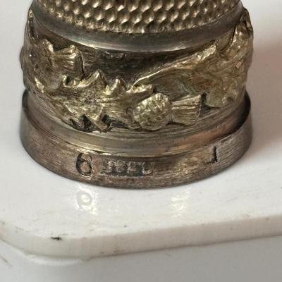 LOT 108: Vintage Collectible Finds: Tape Measure, Perpetual Calendar, Sterling Silver Thimble, Royal Worchester Thimble, Hand Crafted...