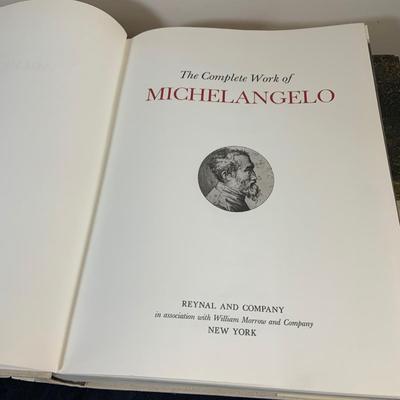 LOT 139: Set of Two (2) Large Coffee Table Books - The Complete Works of Michelangelo and Leonardo Da Vinci
