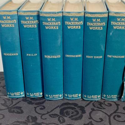 LOT 140: Complete Set of Ten (10) Volumes of Thacker’s Works - A.L. Burt Hard Back Books