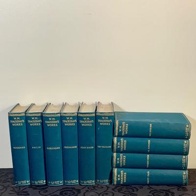 LOT 140: Complete Set of Ten (10) Volumes of Thacker’s Works - A.L. Burt Hard Back Books