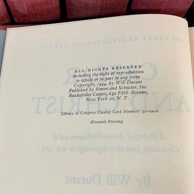 LOT 141: Will Durant Story of Civilization- Seven (7) Volumes
