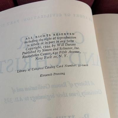 LOT 141: Will Durant Story of Civilization- Seven (7) Volumes