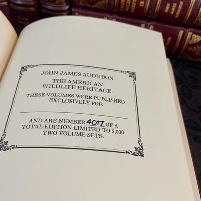 LOT 143: John James Audubon The American Wildlife Heritage 14 Volumes - Numbered First Edition Set