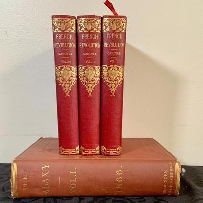 LOT 144: Three (3) Volume Set French Revolution by Carlyle and 1866 Galaxy Vol 1