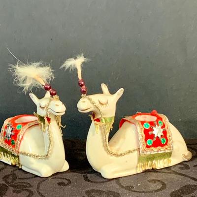 LOT 147: Assorted Collection of Vintage Holiday Decor Including Knee Huggers, Celluloid Santa in Sled, Paper Santa In Chimney, Dan Dee...