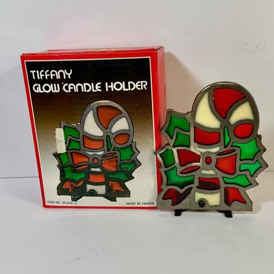 LOT 150: Collection of Vintage Holiday Stain Glass Decorations and More