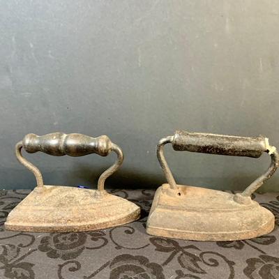 LOT 152: Antique/Vintage Irons, Bells, Oil Cans and More