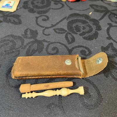LOT 153: Assortment of Antique/ Vintage Pens, Bottle Openers, Pins, Paperweights and More
