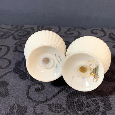LOT 156: Lenox Egg Platter, Salt and Pepper Shakers, and Cream and Sugar Set