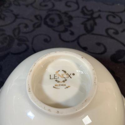 LOT 157: Collection of Lenox Vases, Special Edition Wildflower Candle Stick Holders, Three Section Leaf Bowl and Pierced Westbury Bowl