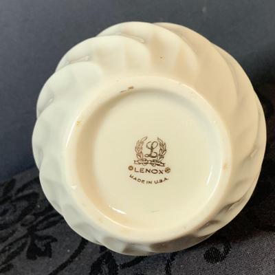 LOT 157: Collection of Lenox Vases, Special Edition Wildflower Candle Stick Holders, Three Section Leaf Bowl and Pierced Westbury Bowl