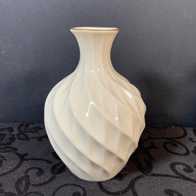 LOT 157: Collection of Lenox Vases, Special Edition Wildflower Candle Stick Holders, Three Section Leaf Bowl and Pierced Westbury Bowl