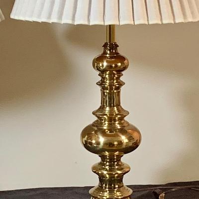 LOT 158: Set of Two (2) Brass Table Lamps