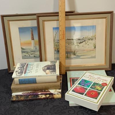 LOT 159: Collection of New Jersey Books and Davis Gray Watercolors of the Barnegat Light and Jersey Dunes