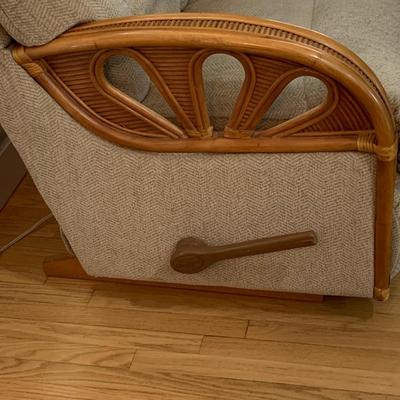 LOT 160: Ratan Rocker Recliner Chair