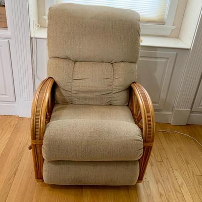 LOT 160: Ratan Rocker Recliner Chair