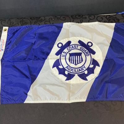 LOT 161: Collection of US Coast Guard and Yacht Flags and US Flag and Patch