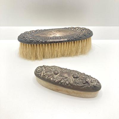 LOT 165: Vintage Sterling Handle Collection - Brush, Pumice Stone, Files, Hook Boot Lace Threaders and Letter Opener