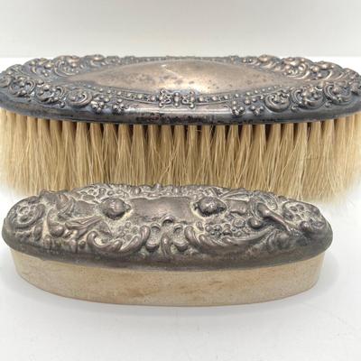 LOT 165: Vintage Sterling Handle Collection - Brush, Pumice Stone, Files, Hook Boot Lace Threaders and Letter Opener