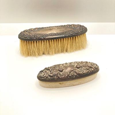 LOT 165: Vintage Sterling Handle Collection - Brush, Pumice Stone, Files, Hook Boot Lace Threaders and Letter Opener