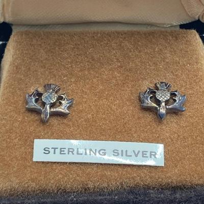 LOT 176: Vintage Sterling Jewelry Collection - 830 Dangling Pin and Screw Back Earrings and Unmarked Pierced Earrings