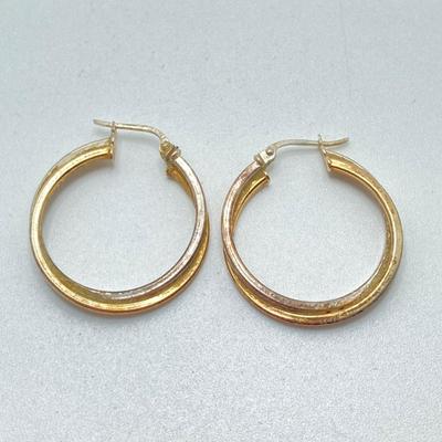 LOT 177: Collection of Pierced Sterling Earrings