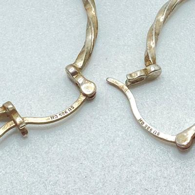 LOT 177: Collection of Pierced Sterling Earrings