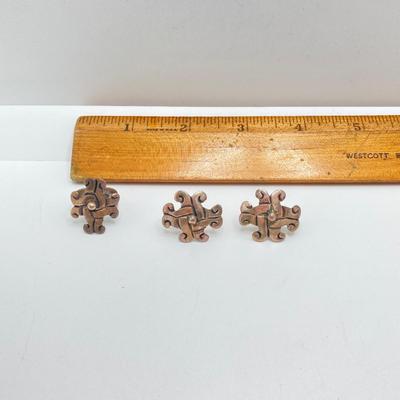 LOT 178: Plato Taxco Earrings with Matching Ring Sz 5