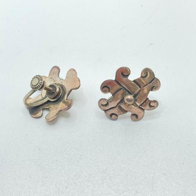 LOT 178: Plato Taxco Earrings with Matching Ring Sz 5