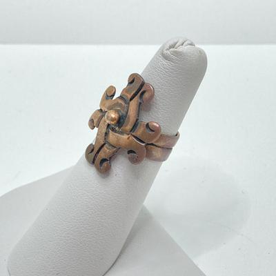 LOT 178: Plato Taxco Earrings with Matching Ring Sz 5
