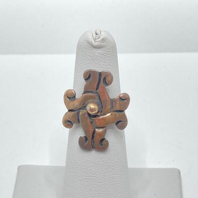 LOT 178: Plato Taxco Earrings with Matching Ring Sz 5