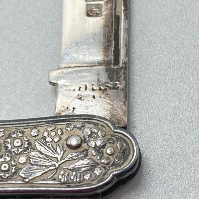 LOT 179: Collection of Vintage Ornate Folding Pen Knives - Marked 750 and Hallmarked Styles Included