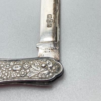 LOT 179: Collection of Vintage Ornate Folding Pen Knives - Marked 750 and Hallmarked Styles Included
