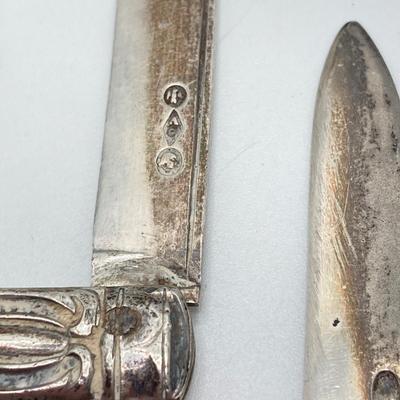 LOT 179: Collection of Vintage Ornate Folding Pen Knives - Marked 750 and Hallmarked Styles Included