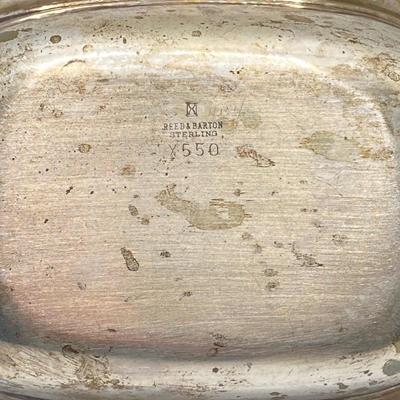 LOT 180: Reed and Barton Sterling Mayflower Sauceboat X550 with Tray - TW 319.95g